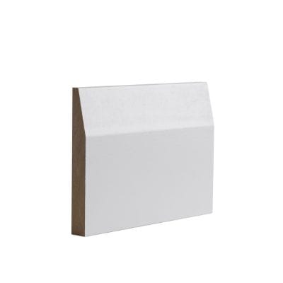 White Primed Half Splayed Skirting - 145mm x 16mm x 3.6m (Pack of 4) -