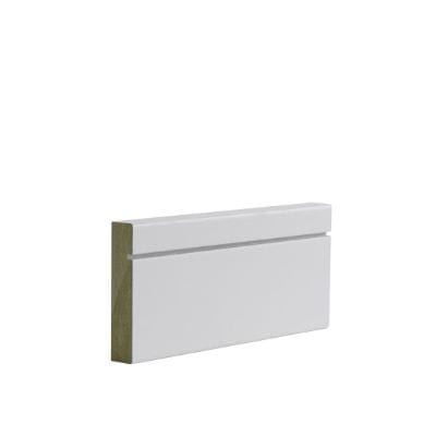White Primed Shaker Architrave - 80mm x 16mm x 2100mm (Pack of 5) -