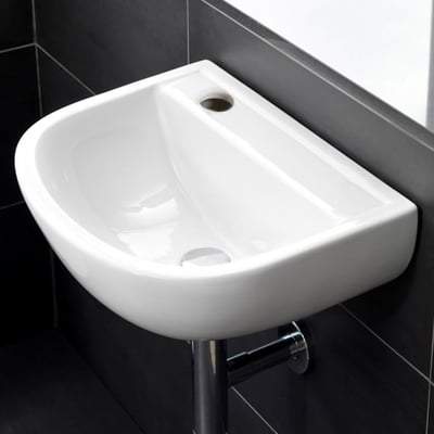 38cm Special Needs Basin 1 Tap Hole with no Overflow - Bathrooms