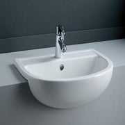 55cm Semi Recessed Basin in Alpine White - Bathrooms