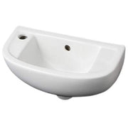 45cm Slim Line Basin 1 Tap Hole in Alpine White - Bathrooms