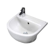 40cm Semi Recessed Basin 1 Tap Hole in Alpine White - All Styles - Bathrooms