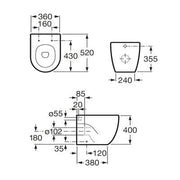 Meridian-N Back To Wall Toilet Pan - Bathrooms