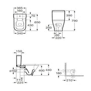 The Gap Close-Coupled Toilet Pan - Bathrooms