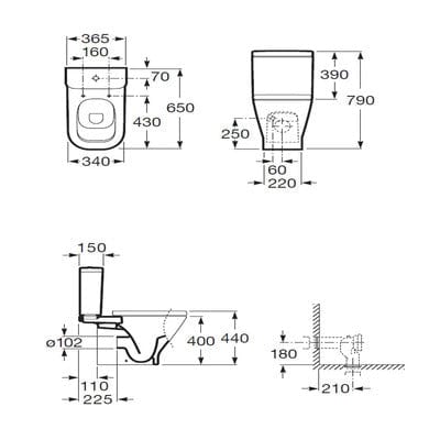 The Gap Close-Coupled Toilet Pan - Bathrooms