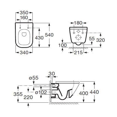 The Gap Wall Hung Toilet Pan - Bathrooms