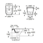 The Gap Floor Standing Back To Wall Bidet - Bathrooms