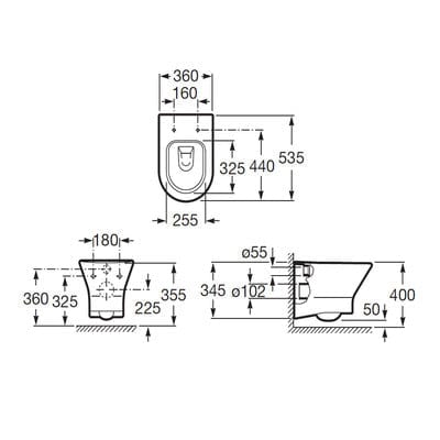 Nexo Wall Hung Toilet Pan - Bathrooms