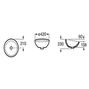 Bol 420mm Countertop Basin 0 Tap Holes - Bathrooms