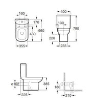 Senso Box-Rim Toilet Pan with Floor Fixing Kit - Bathrooms