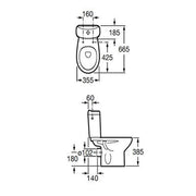 Laura Close Coupled Toilet Pan - Bathrooms