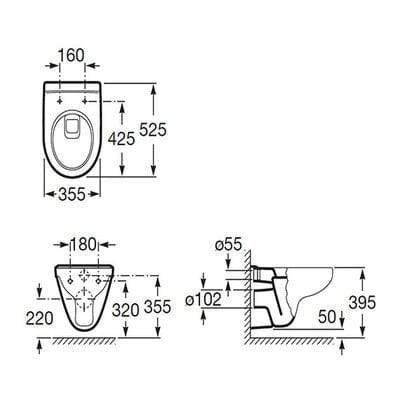 Laura Wall Hung Toilet Pan - Bathrooms