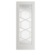 Quartz White Primed Glazed Internal Door - All Sizes -