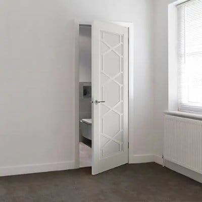 Quartz White Primed Internal Door - All Sizes -