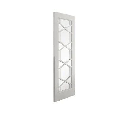 Quartz White Primed Glazed Internal Door - All Sizes -