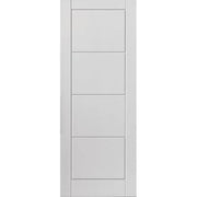 Quattro White Primed Moulded Panel Internal Fire Door FD30 - All Sizes -