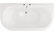 Quintus Freestanding Back To Wall 1700x800x600mm 2TH Bath w/Feet - White -