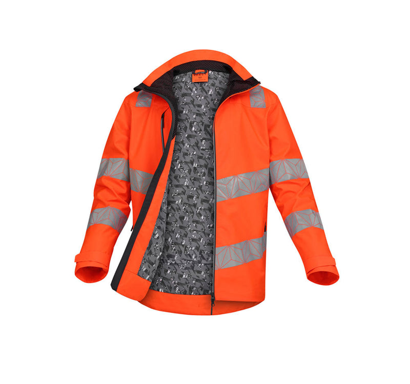 PULSAR® RCT800 / RCT801 React GRS Waterproof Breathable Hi-Vis Shell Jacket - Apparel & Accessories > Clothing > Outerwear > Coats & Jackets > Rain Coats HI-VIS JACKETS & COATS