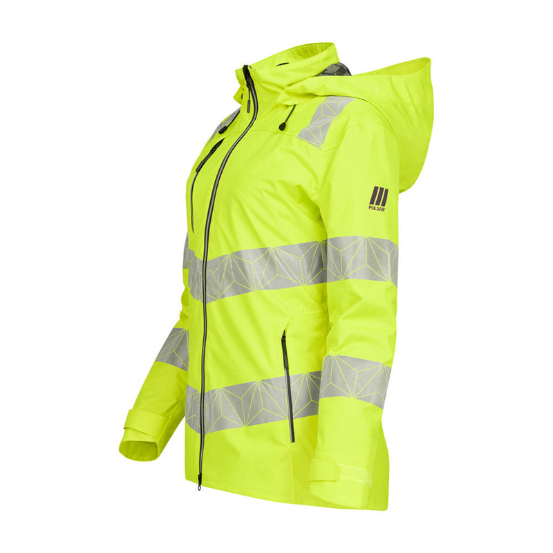 PULSAR® RCT850 / RCT851 React GRS Women's Waterproof Breathable Hi-Vis Shell Jacket - Apparel & Accessories > Clothing > Outerwear > Coats & Jackets > Rain Coats WOMENS HI-VIS CLOTHING