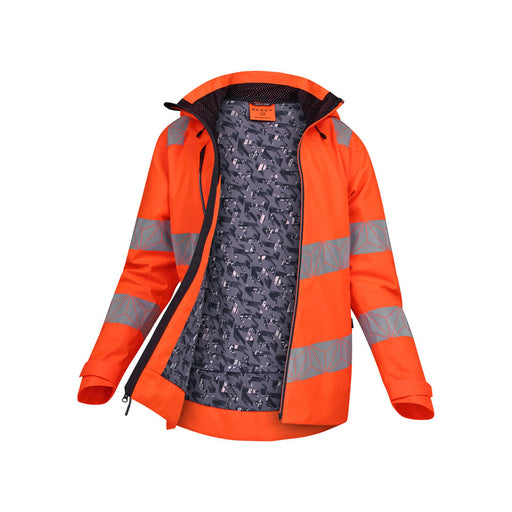 PULSAR® RCT850 / RCT851 React GRS Women's Waterproof Breathable Hi-Vis Shell Jacket - Apparel & Accessories > Clothing > Outerwear > Coats & Jackets > Rain Coats WOMENS HI-VIS CLOTHING