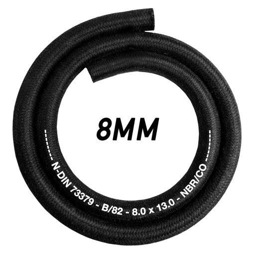 Rubber Reinforced with a Heat Resistant Textile Braid 8mm/13mm - Vehicles & Parts > Vehicle Parts & Accessories > Motor Vehicle Parts > Motor Vehicle Fuel Systems > Fuel Lines Tech Hose & Fittings