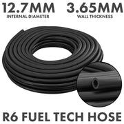 Rubber 12.7mm Braided Fuel, Oil Hose SAE J30 R6 - Vehicles & Parts > Vehicle Parts & Accessories > Motor Vehicle Parts > Motor Vehicle Fuel Systems > Fuel Lines Tech Hose & Fittings