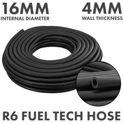 Rubber 16mm Braided Fuel, Oil Hose SAE J30 R6 - Vehicles & Parts > Vehicle Parts & Accessories > Motor Vehicle Parts > Motor Vehicle Fuel Systems > Fuel Lines Tech Hose & Fittings