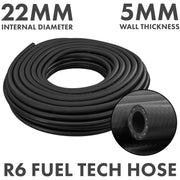 Rubber 22mm Braided Fuel, Oil Hose SAE J30 R6 - Vehicles & Parts > Vehicle Parts & Accessories > Motor Vehicle Parts > Motor Vehicle Fuel Systems > Fuel Lines Tech Hose & Fittings