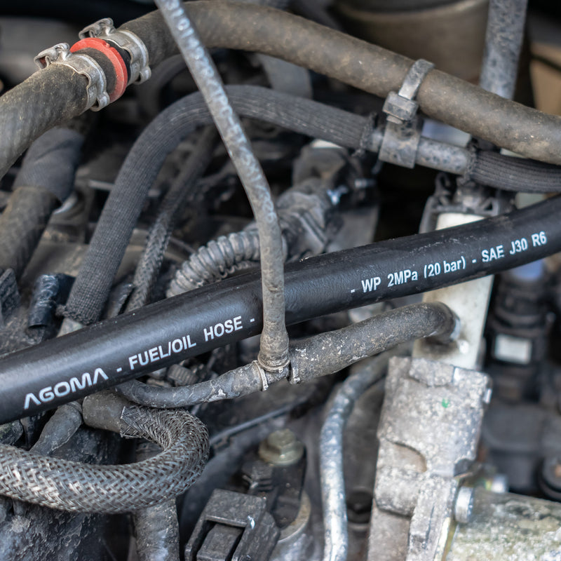 Rubber 4mm Braided Fuel, Oil Hose SAE J30 R6 - Vehicles & Parts > Vehicle Parts & Accessories > Motor Vehicle Parts > Motor Vehicle Fuel Systems > Fuel Lines Tech Hose & Fittings