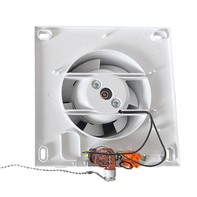 Through Wall Ventilation Kit RICO Pull-Cord Switch Fan with White External Vent - OTHER