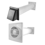 Through Wall Ventilation Kit RICO Timer Switch Fan with Graphite External Vent - OTHER