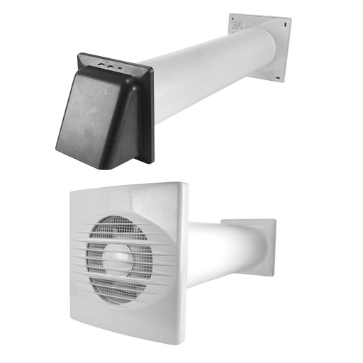 Through Wall Ventilation Kit RICO Timer Switch Fan with Graphite External Vent - OTHER
