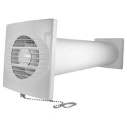 Through Wall Ventilation Kit RICO Pull-Cord Switch Fan with Brown External Vent -