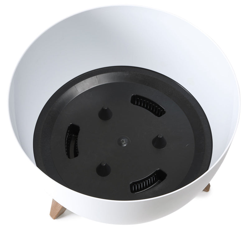 Roma Bowl Pot with Legs, Insert and Hole with Plug 240mm White - Home & Garden > Lawn & Garden > Gardening > Pots & Planters > Pots Planting