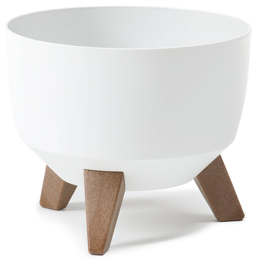 Roma Bowl Pot with Legs, Insert and Hole with Plug 330mm White - Home & Garden > Lawn & Garden > Gardening > Pots & Planters > Pots Planting