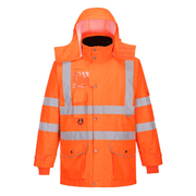 Portwest RT27 Hi-Vis Breathable 7-in-1 Waterproof Traffic Jacket - HI-VIS JACKETS & COATS