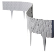 Lawn Edging, Plastic Palisade Rattan Effect, 2.4m, Gray - Home & Garden > Lawn & Garden Garden tools & Accesories