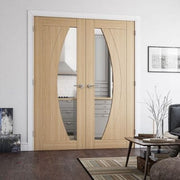 Ravello Oak Prefinished Glazed Internal Door - All Sizes -