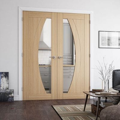 Ravello Oak Prefinished Glazed Internal Door - All Sizes -