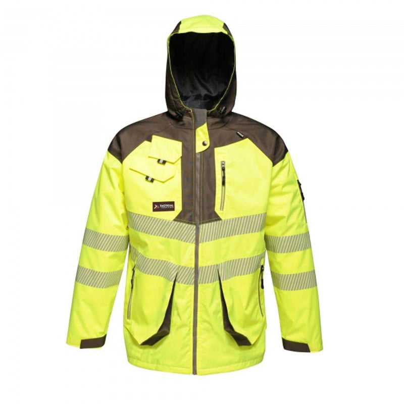 Regatta TRA340 Tactical Hi-Vis Waterproof Hooded Work Jacket - HI-VIS JACKETS & COATS