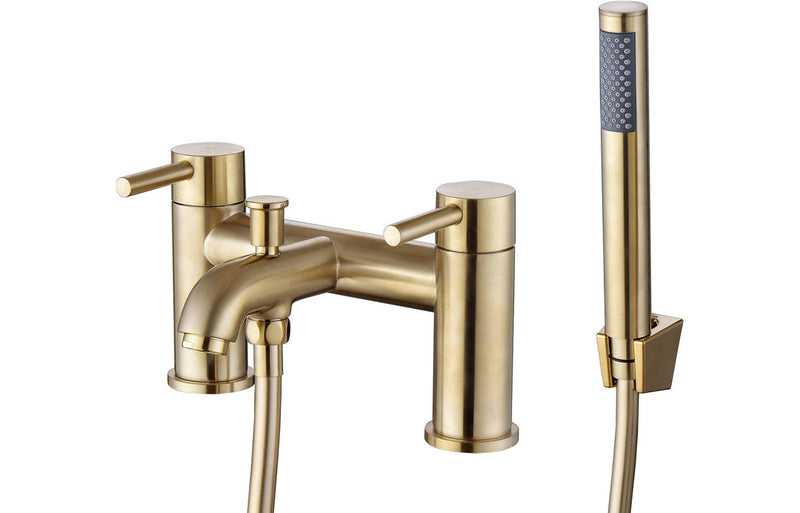 Rescorla Bath/Shower Mixer & Bracket - Brushed Brass -