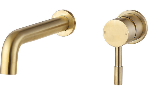 Rescorla Wall Mounted Basin Mixer - Brushed Brass -