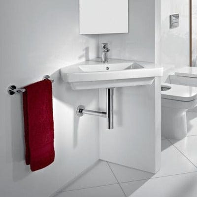 Dama-N 650mm Wall-Hung Corner Basin 1 Tap Hole - Bathrooms