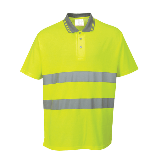 Portwest S171 Hi-Vis Cotton Comfort Breathable Polo Shirt - HI-VIS T-SHIRTS