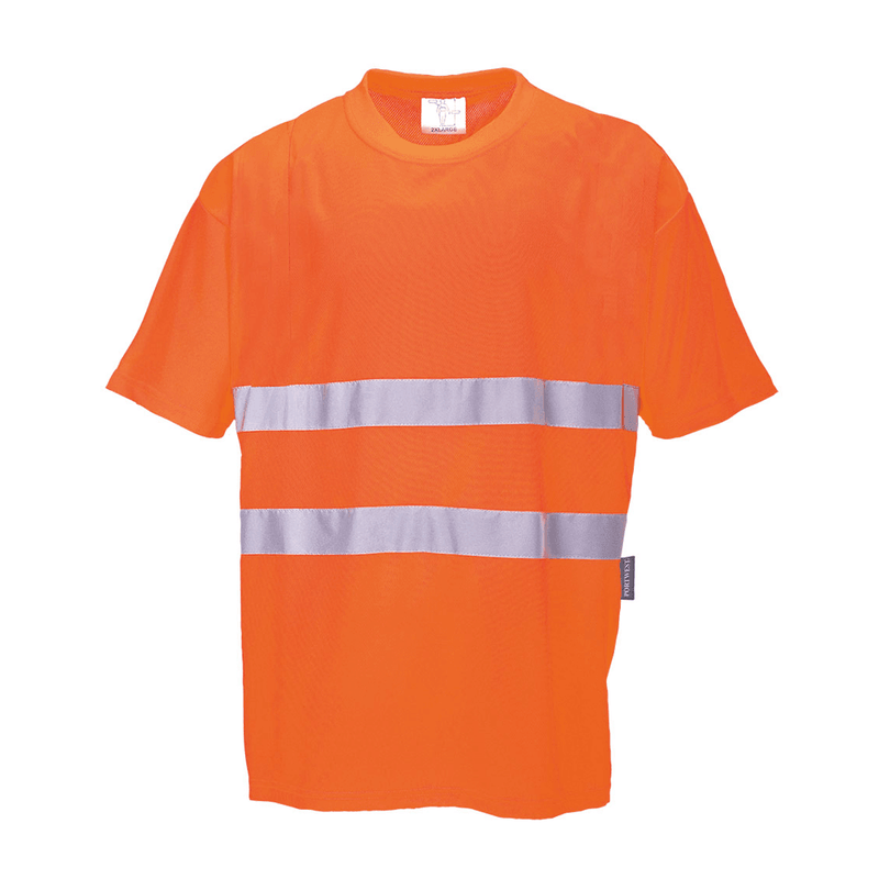 Portwest S172 Hi-Vis Cotton Comfort Breathable T-Shirt - HI-VIS T-SHIRTS