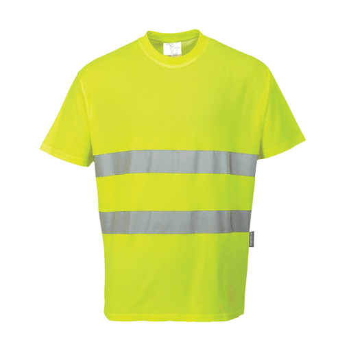 Portwest S172 Hi-Vis Cotton Comfort Breathable T-Shirt - HI-VIS T-SHIRTS
