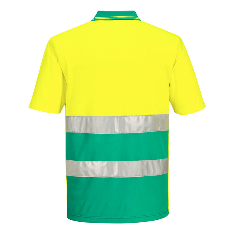 Portwest S175 Hi-Vis Lightweight Contrast Breathable Polo Shirt - HI-VIS T-SHIRTS