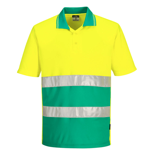 Portwest S175 Hi-Vis Lightweight Contrast Breathable Polo Shirt - HI-VIS T-SHIRTS
