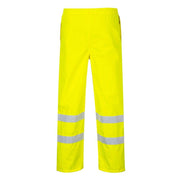 Portwest S487 Hi-Vis Breathable Waterproof Rain Trousers - WATERPROOF TROUSERS