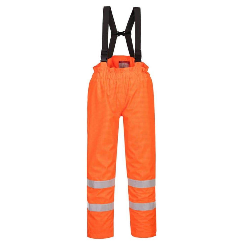 Portwest S781 Bizflame Rain Lined Hi-Vis Antistatic FR Bib & Brace - FLAME RETARDANT TROUSERS